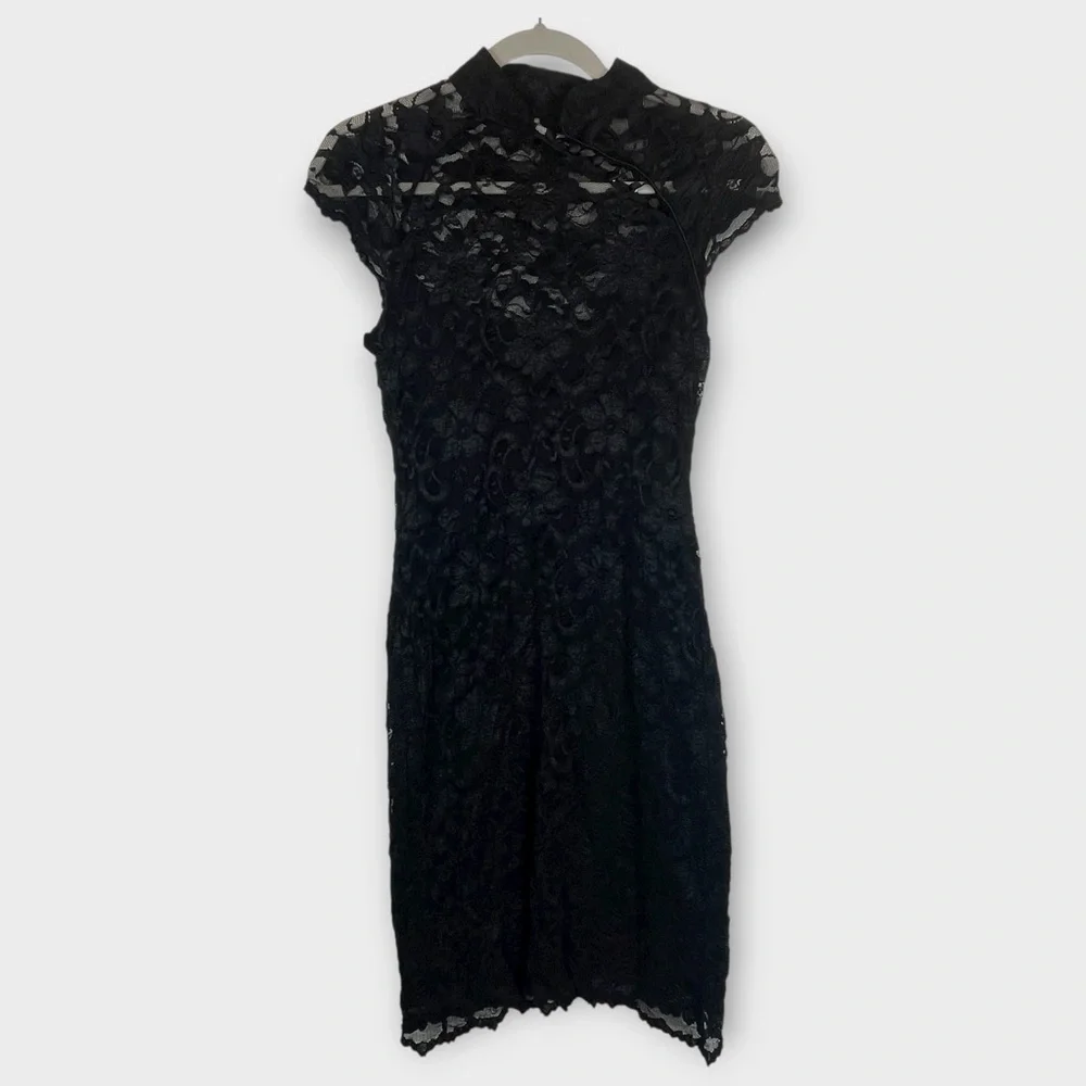 Boston Proper Black Lace Sheath Dress – Size Small - Picture 1 of 3